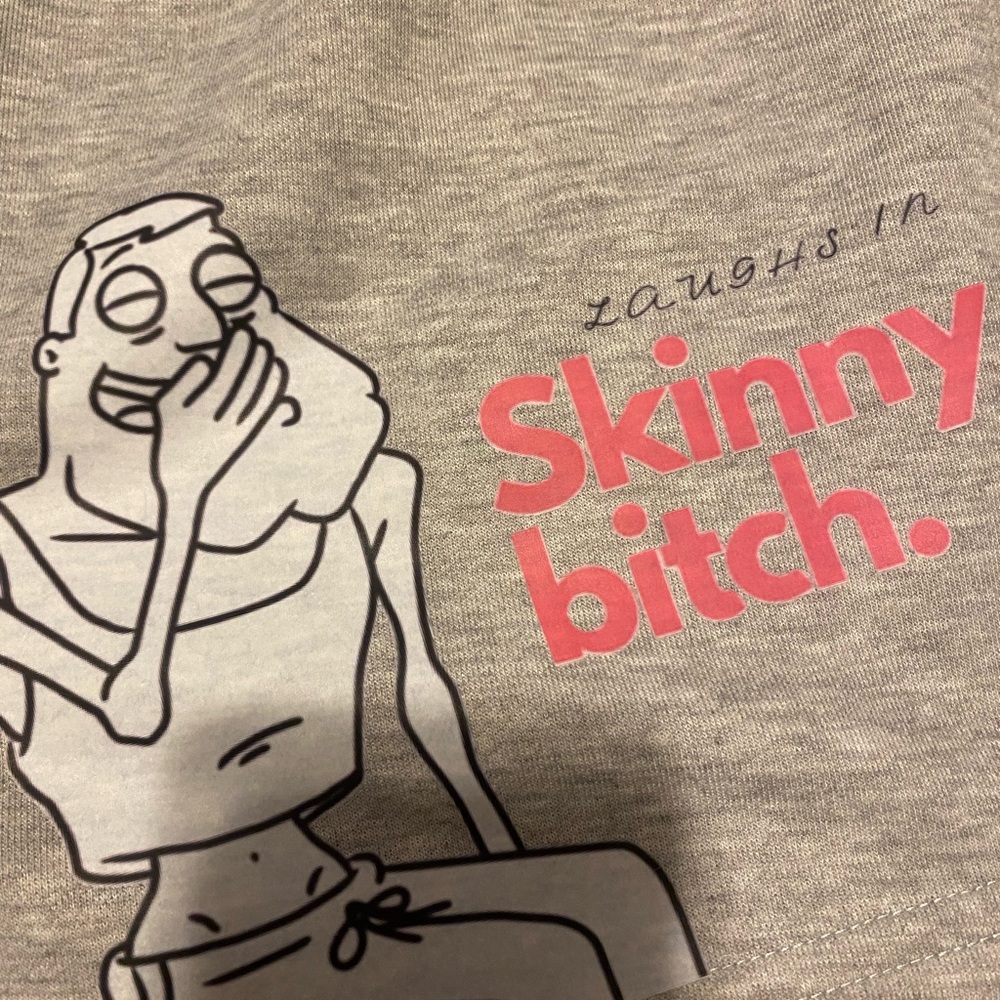 STAN SMITH- LAUGHS IN SKINNY B*TCH- sweatshorts - Picture 3 of 5